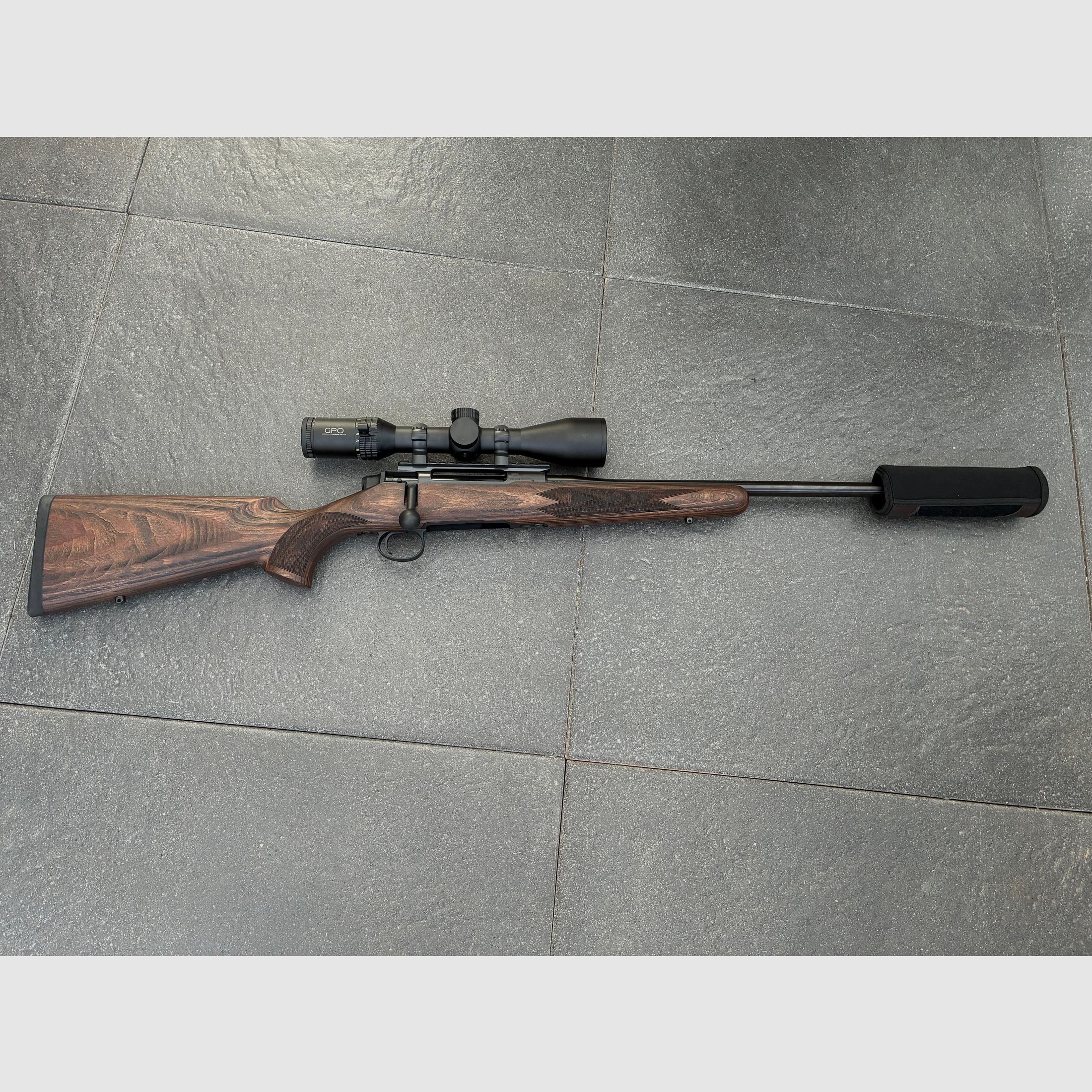 223. Rem Mauser M18 pure NEU mit GPO Glas + Schalldämpfer montiert