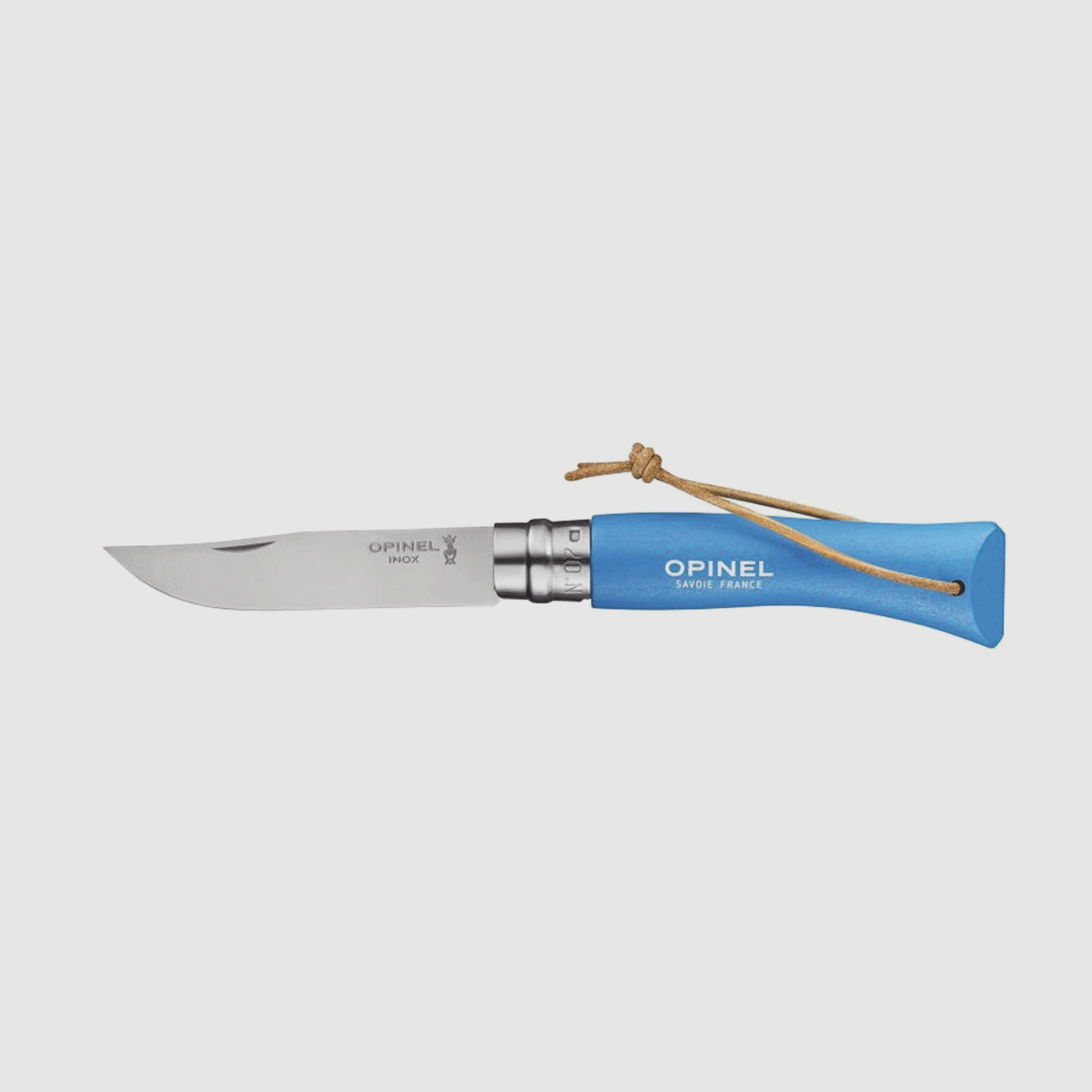 Knife – Opinel – N°07 Inox Baroudeur “Blue Cyan”