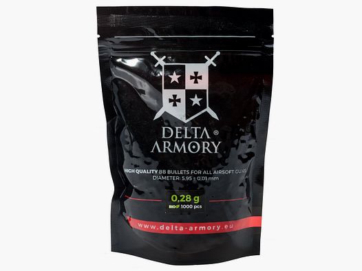 Bio Airsoft BB´s 0.28g (1.000 Stück) diameter 5,95mm - Delta Armory