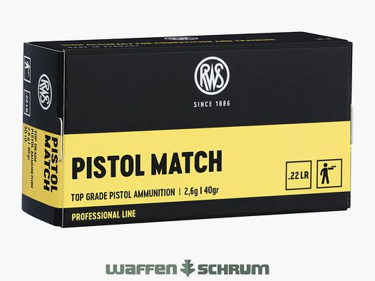 RWS Pistol Match 2,6g - 40gr. .22lr