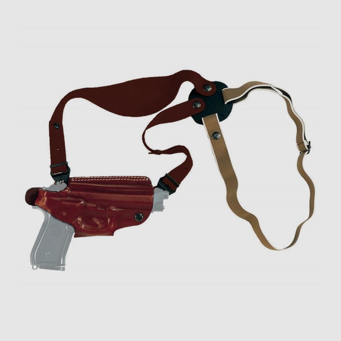 Mehrzweck-Schulterholster/Gürtelholster "Miami" Beretta APX /Compact/Centurion-Schwarz-Linkshänder