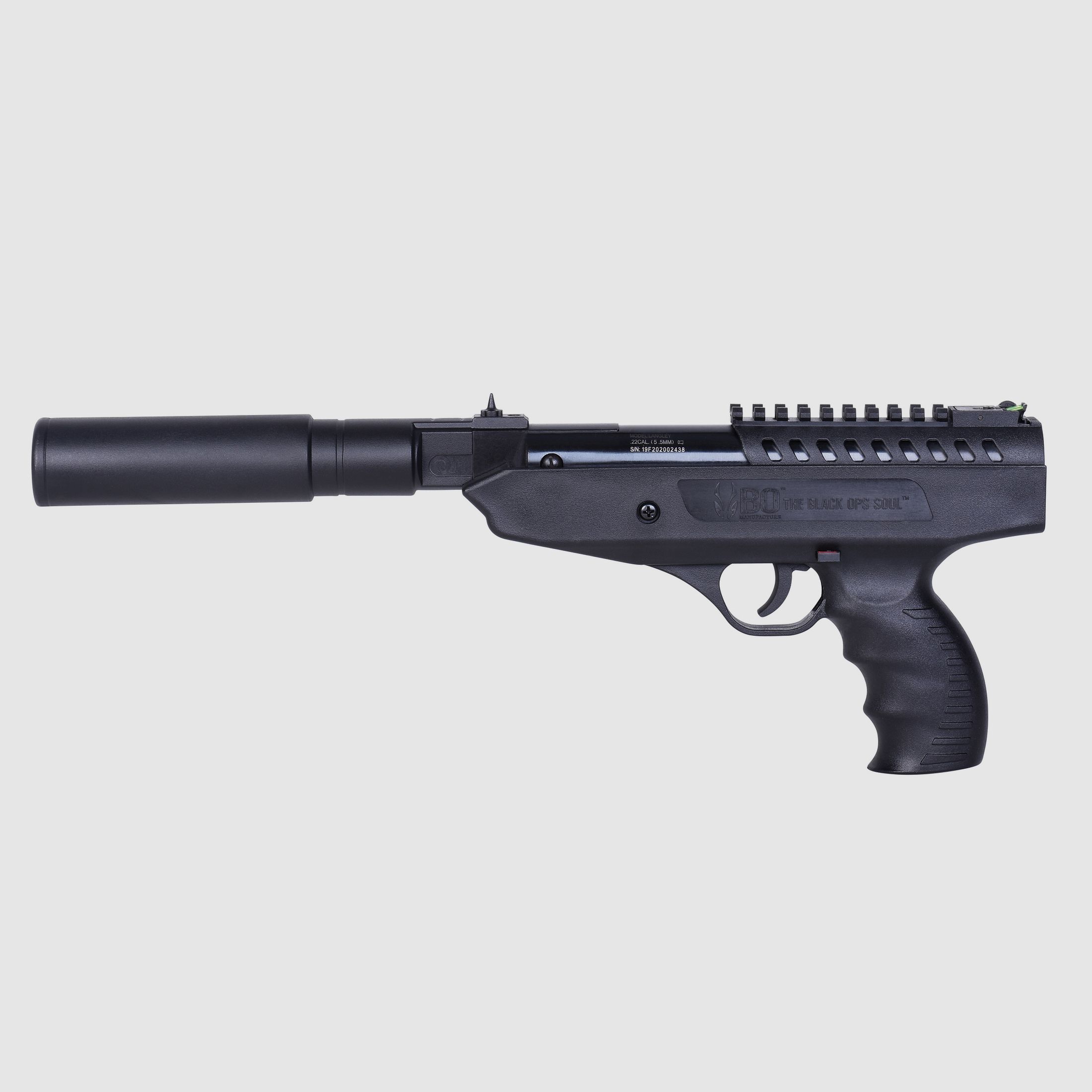 BO Manufacture Langley Tłumik Czarny 5,5mm - Pneumatyczny Sprężynowy | Składany
