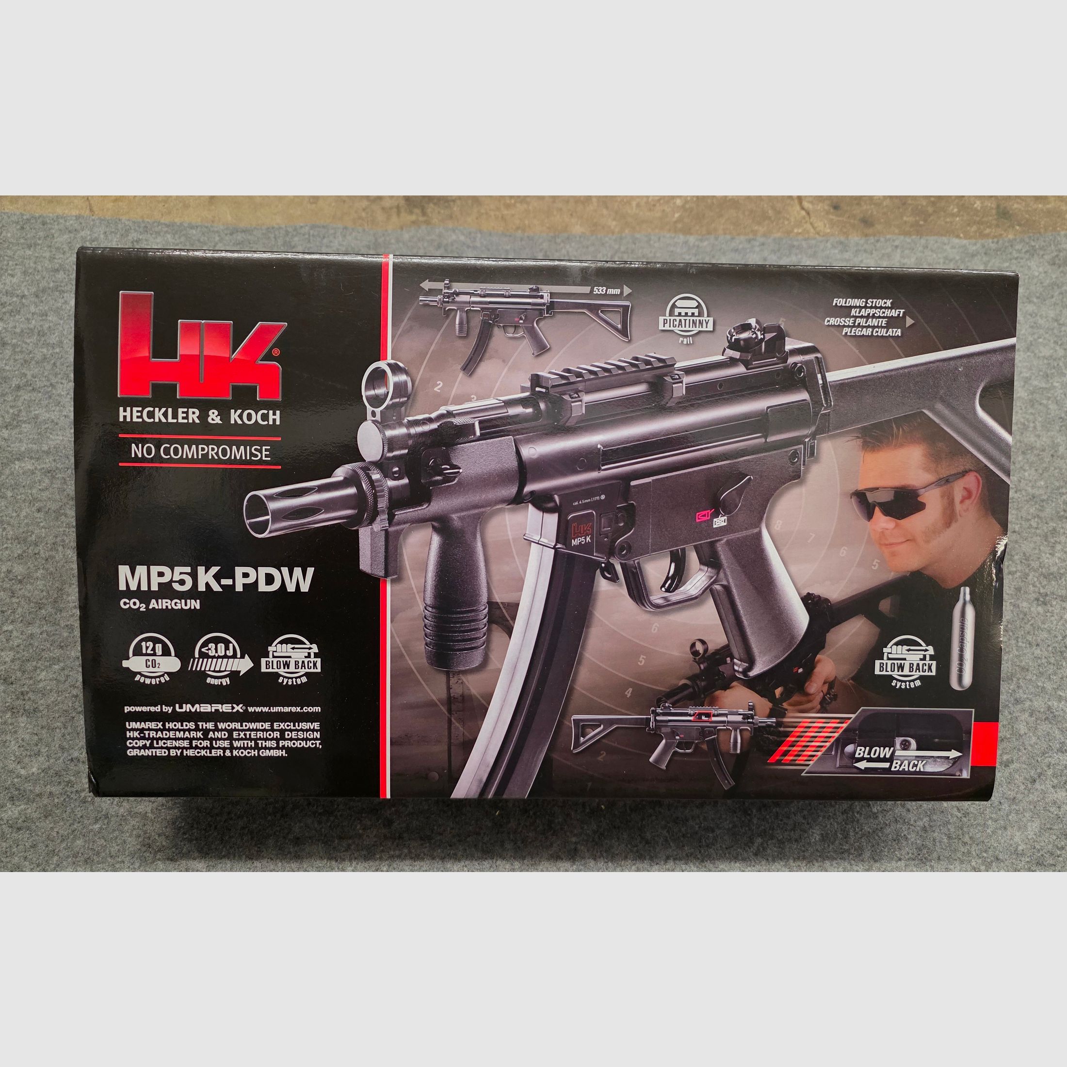 Co2 rifle Heckler & Koch MP5 K-PDW cal. 4.5 mm steel BB Co2 blowback