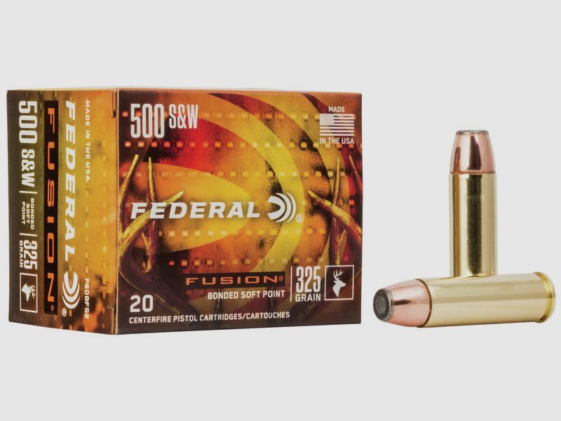 Federal Fusion .500 S&W 325GR SP 20 cartridges