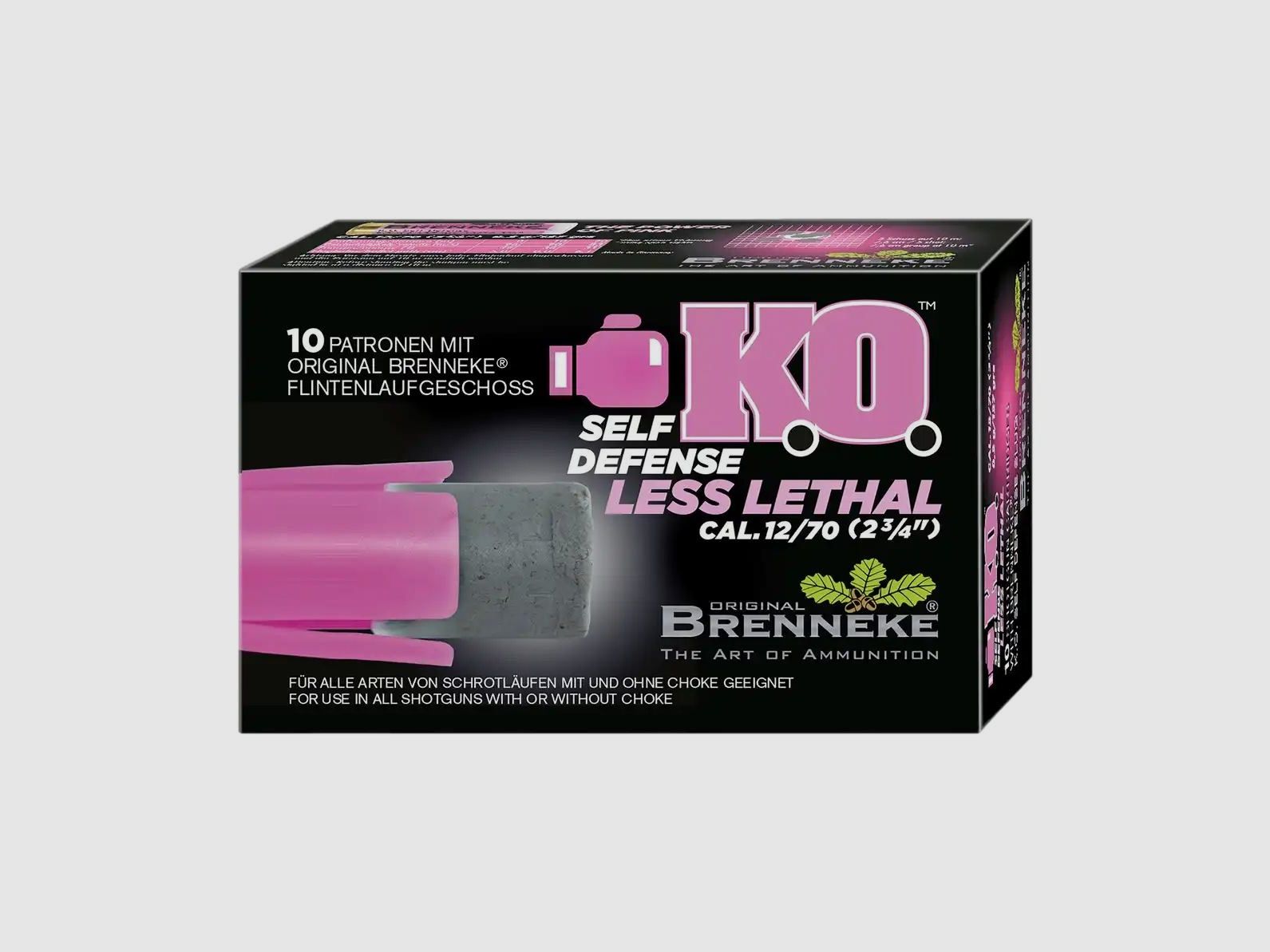 Brenneke – K.O. Zelfverdediging Minder Dodelijk 12/70 / 10 schoten, afbeelding 2 van 2
