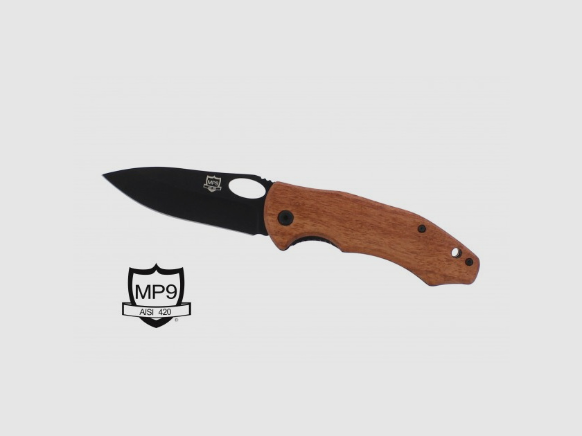 Padauk Einhand Taschenmesser Schwarz