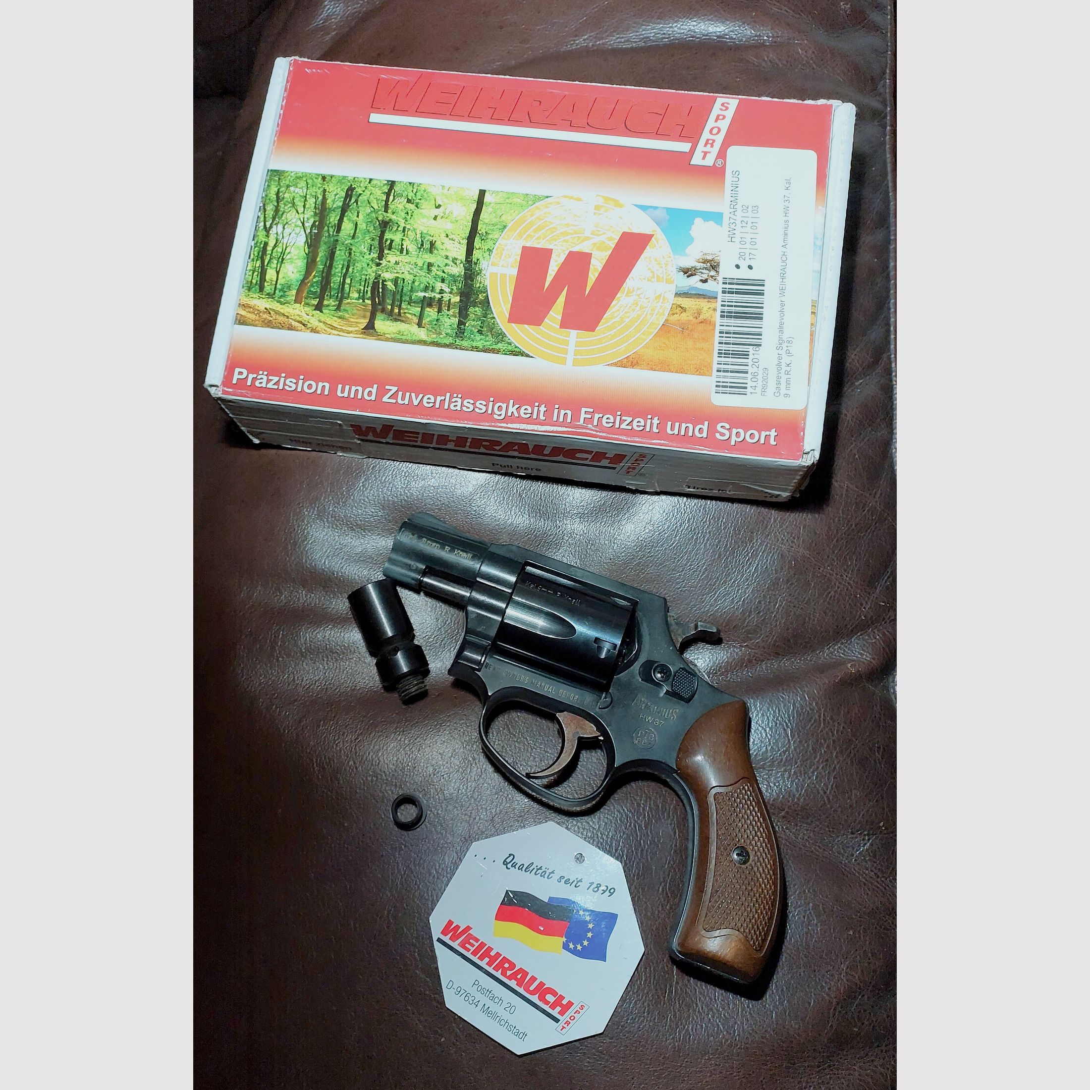 Weihrauch HW37 Kal. 9mm R.K. (PTB 887) OVP sehr gut erhalten (Arminius HW 37)