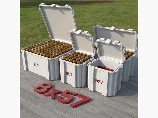 Filamelt Munitionsbox / 8x57 IS / ‘Klappdeckel’ / Patronenbox, Ammo Box