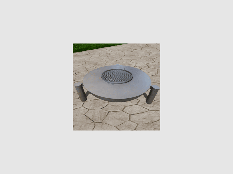 Eltz fire bowl" with grill ring and grill grate