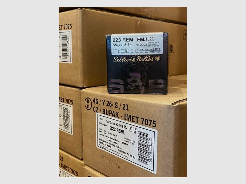 S&B .223 Rem 3,6g 55grs 100 Schuss