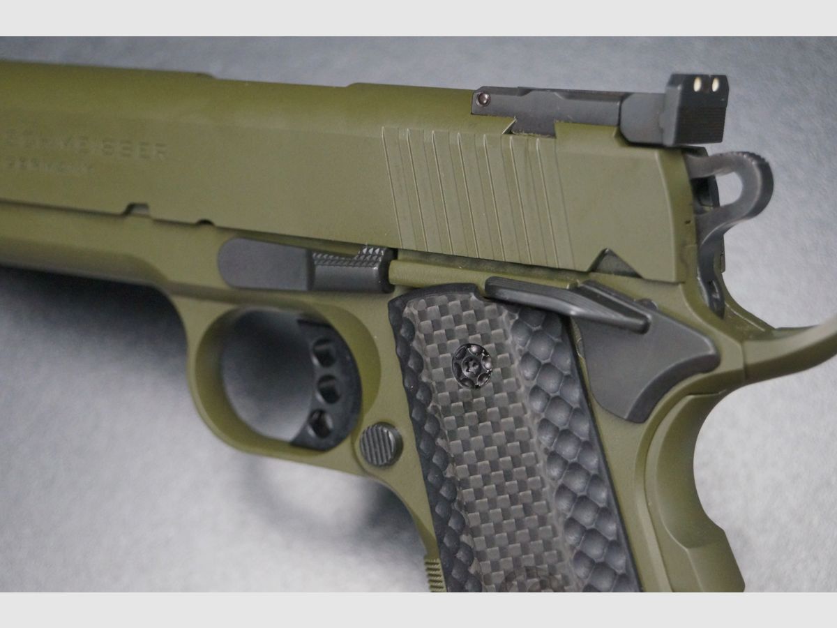 Schmeisser Hugo 1911 OD Green 9mm 6", image 9 of 10