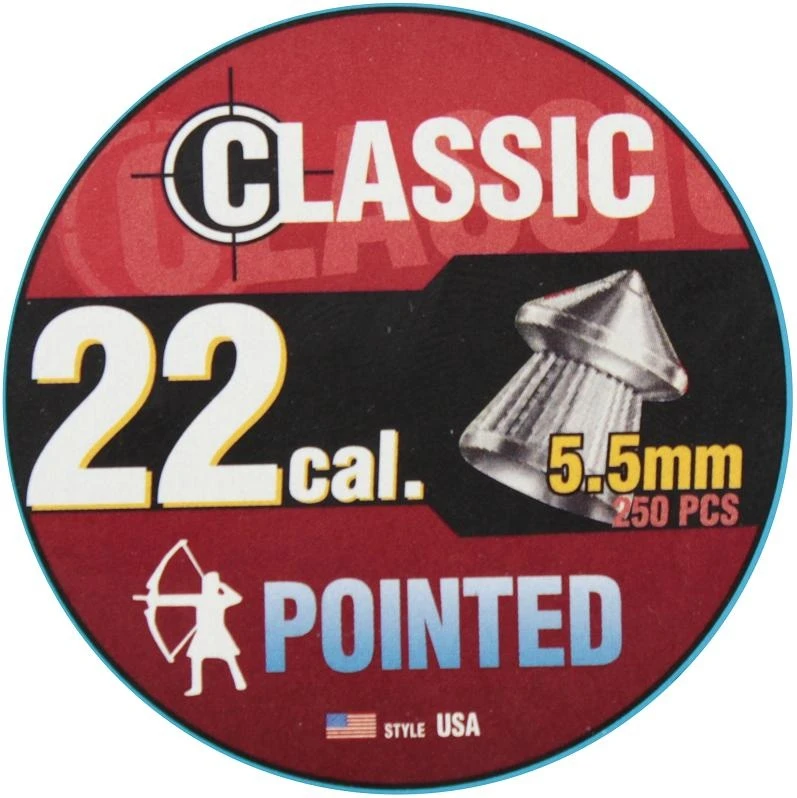 Classic Pointed Boxer Diabolo Pellets, pointed, 5.5 mm, 250 pcs.