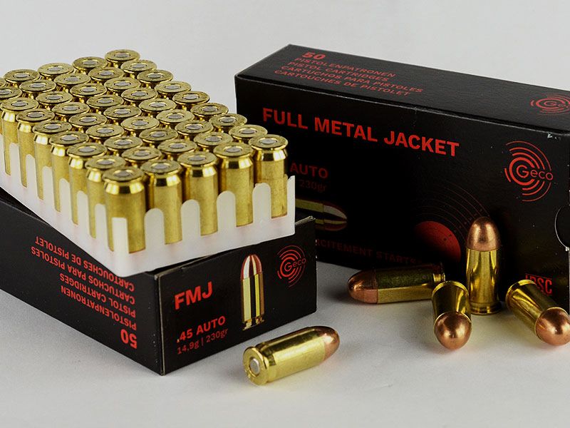 GECO .45 Auto (.45 ACP), Pełnopłaszczowy Okrągły Nos 230 grs 1 Opakowanie (50 Strzałów po 0,658 €*)