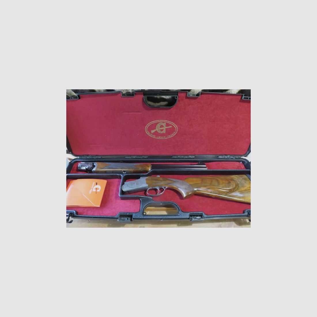 Doppelbüchse CHAPUIS Super Orion C10 Grad 3 mit Ausziehern Kal.30-06 Lauf 55cm – Waffenkoffer, Bild 13 von 13