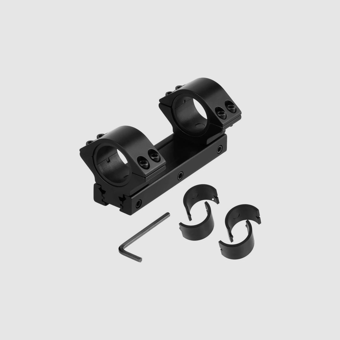 Universal low mounting base 25.4 / 30 mm width, for 11 / 20 mm rail