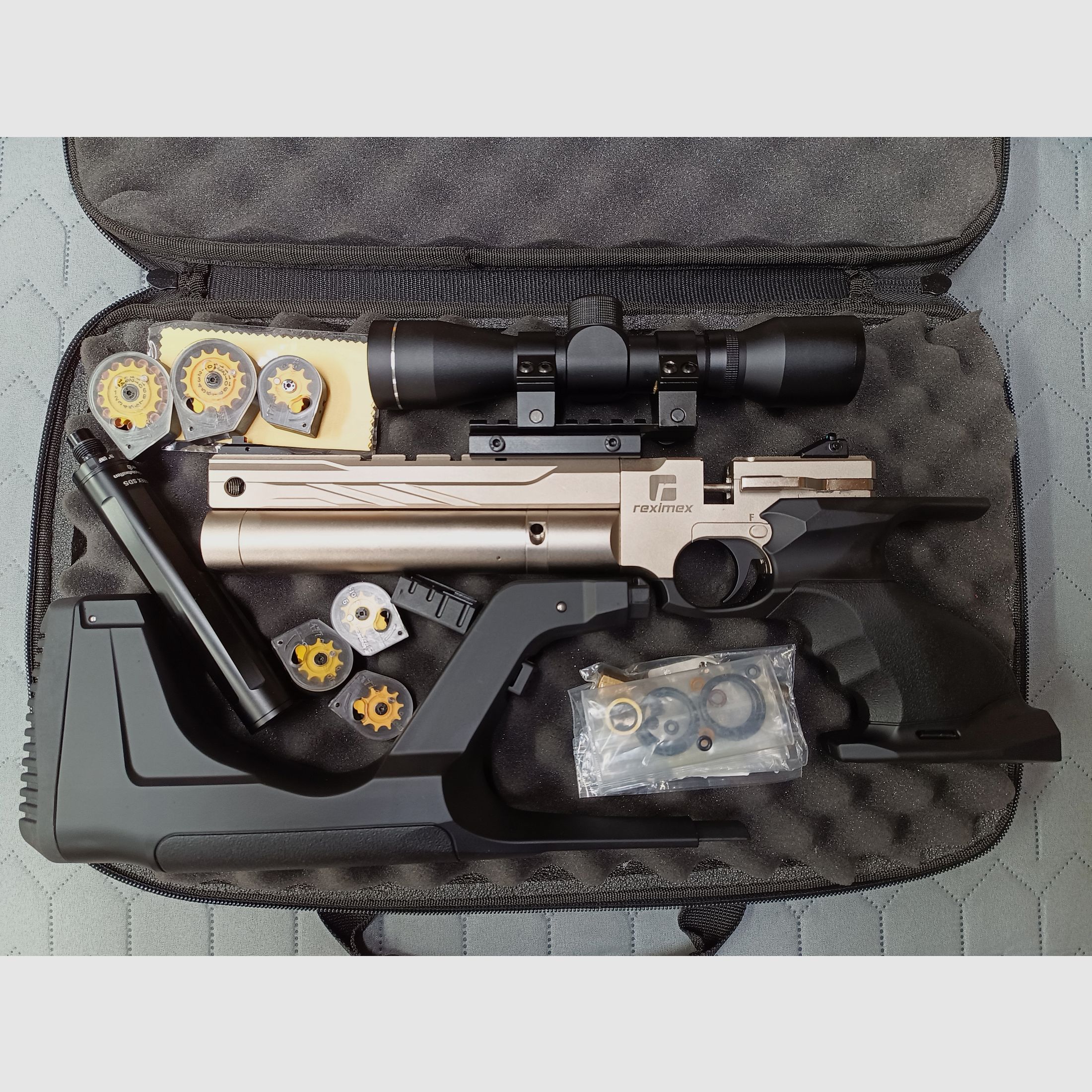 Reximex RPA Silver 4,5mm - Druckluft PCP inkl. hochwertigem Zubehör