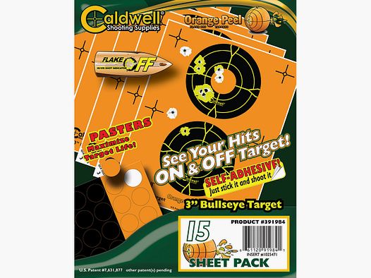 Orange Peel 3″ Bullseye: 15 sheets