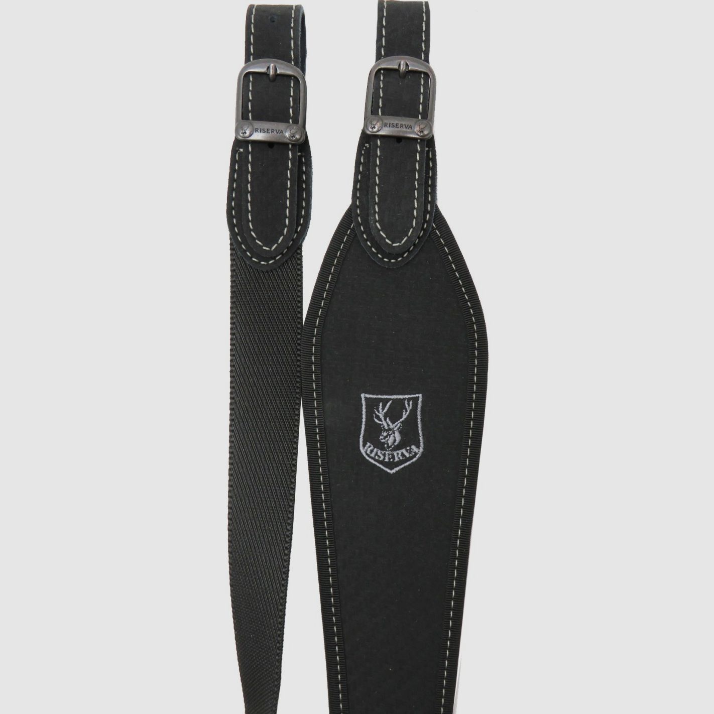 Riserva - Schulterriemen für Karabiner aus schwarzem Carbon-Leder, Bild 2 von 3