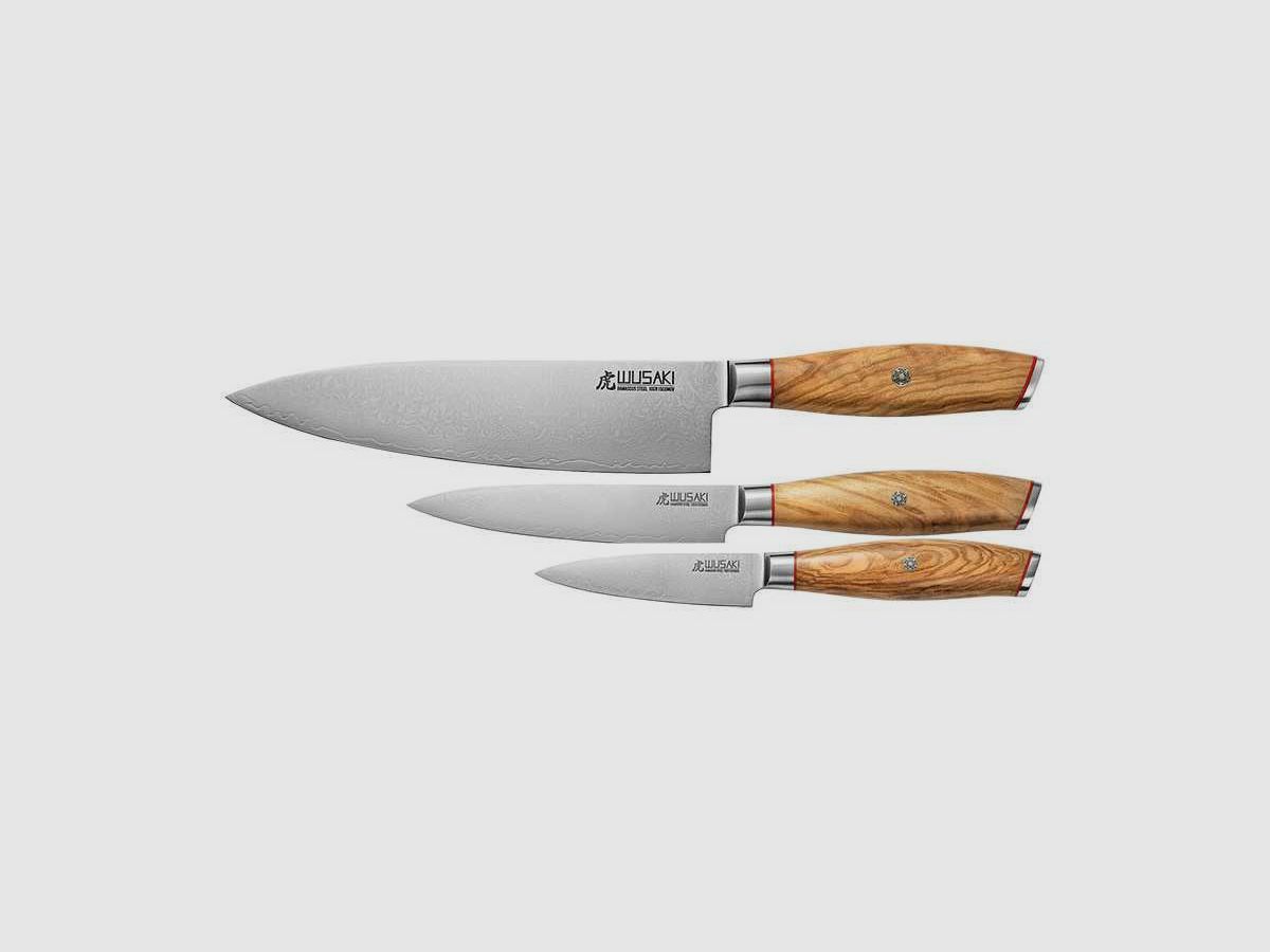Set Damas 10Cr - Scatola con 3 coltelli Wusaki