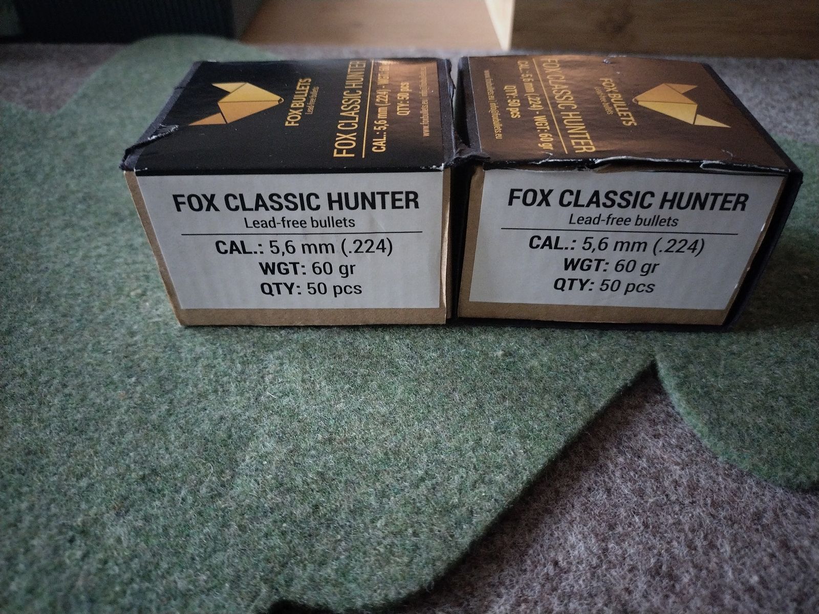Fox Classic Hunter, Cal. 5,6 mm (.224), 60 gr., 3,9 g, 78 proyectiles