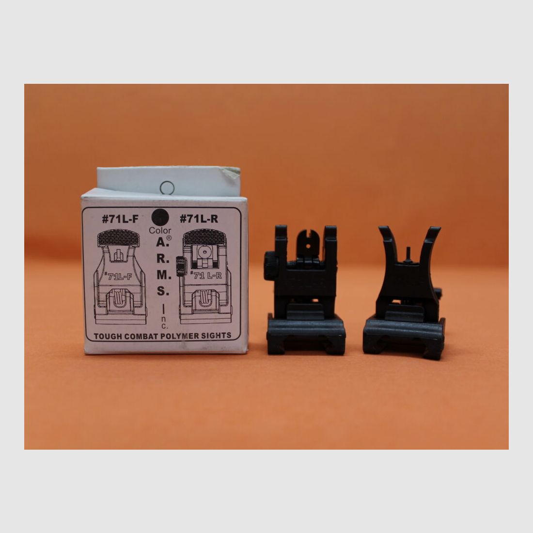 ARMS ARMS® #71L-F Visor frontal/ trasero abatible Montaje para guardamanos/ Visor abatible para perfil Picatinny AIRSOFT!