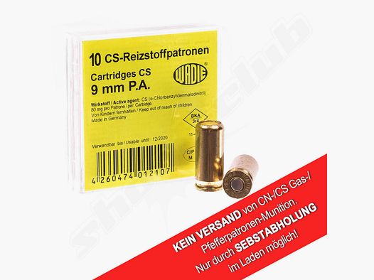 WADIE CS-Reizstoffpatronen 9mm P.A.K. 80mg 10 STK.