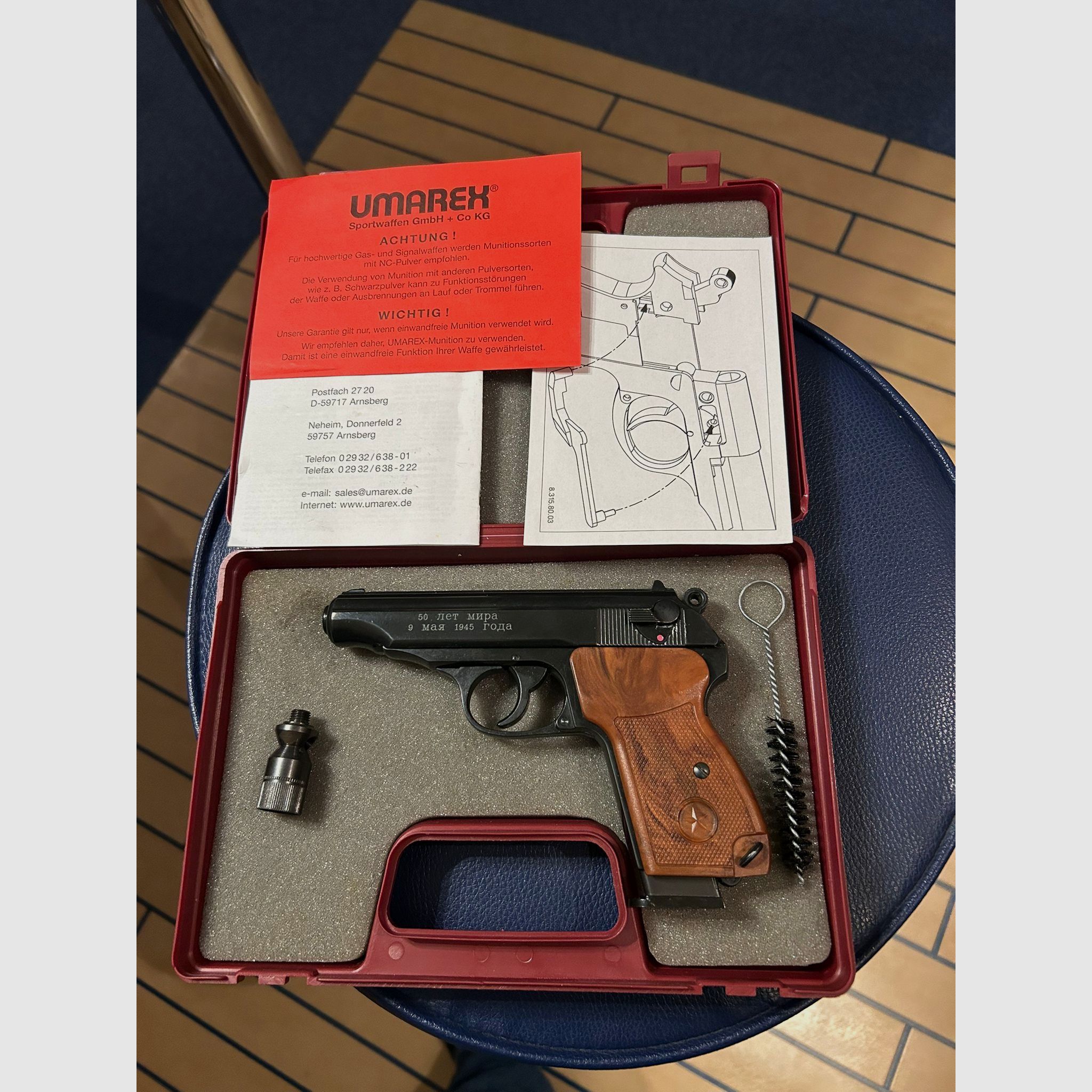 Schreckschusspistool Umarex Walther PP Reck Pobeda 9 mm