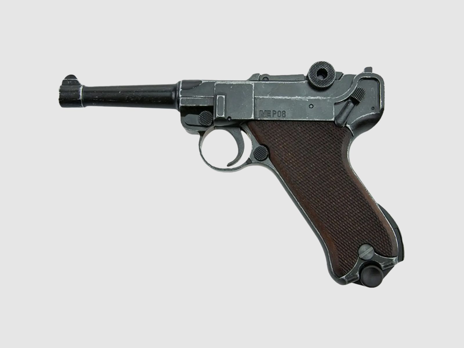 ME P08 schreckschusswapen 9mm antiek uiterlijk met houten grip