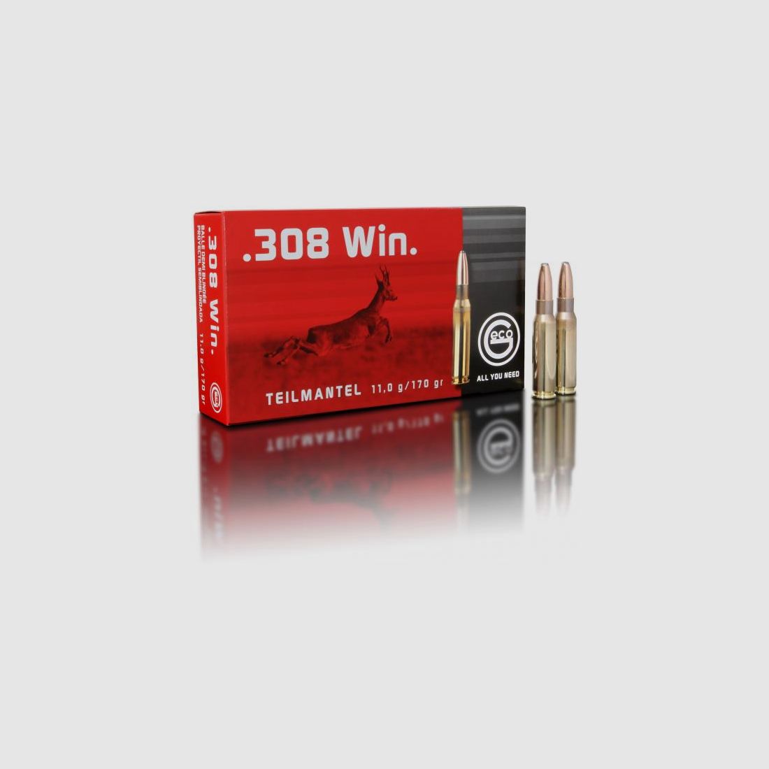 Geco .308 Win. Manteau partiel 11,0g 170grs