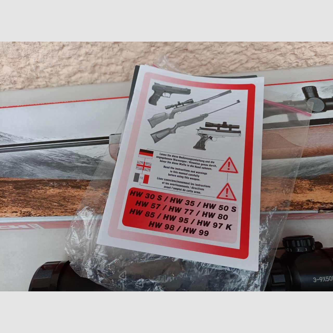Luftgewehr Weihrauch HW 35 K Schalldämpfer Fernrohr Exportfeder
