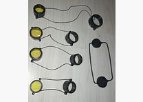 5 x capuchons de protection jaune clair pour scope, bande élastique, capuchons pour jumelles, lunettes, capuchons anti-poussière, protection oculaire, transparent, comme neuf, tout caoutchouc