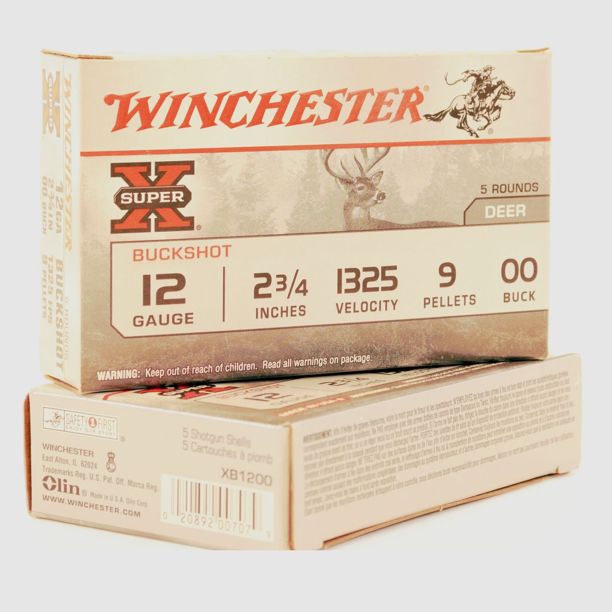 WINCHESTER 12 2 3/4 BUCKSHOT 9PELLETS 00BUCK