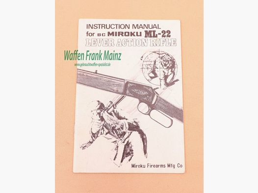 Miroku - Japan Bedienungsanleitung Mod. ML-22