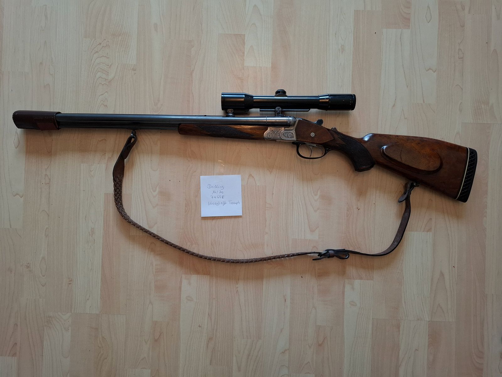 Krieghoff Trumpf Drilling 7x65R 16/70 + EL .22 Hornet