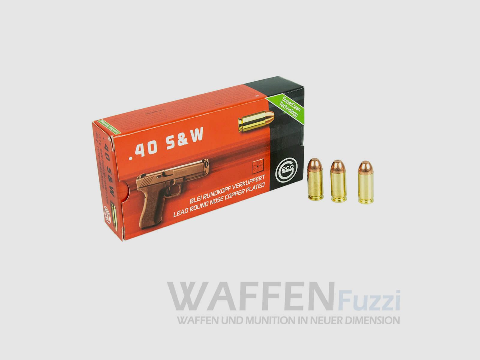 Geco .40 S&W Bleirundkopf verkupfert SX 165grs 50 Schuss