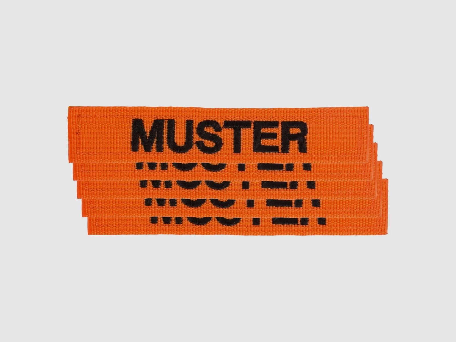 ASMC Namensbänder 5er Set orange schwarz