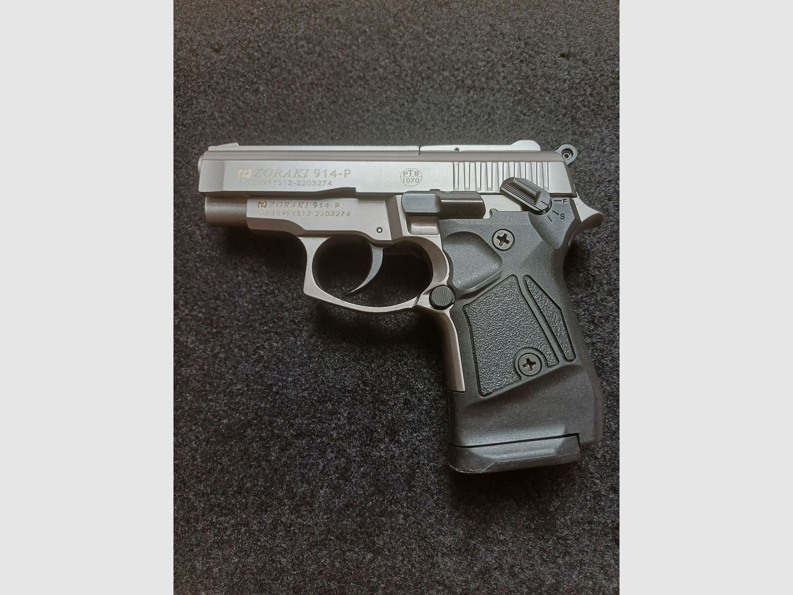 Zoraki 914-P pistolet d'alarme 9mm P.A.K. Titan arme de collection