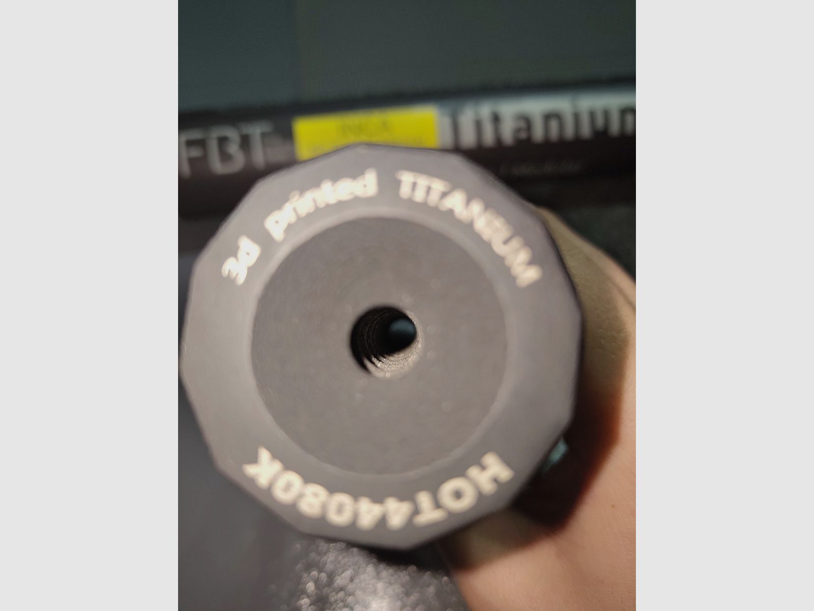 FBT INCA HOT 44Ti, Schalldämpfer Titan 3D-Druck