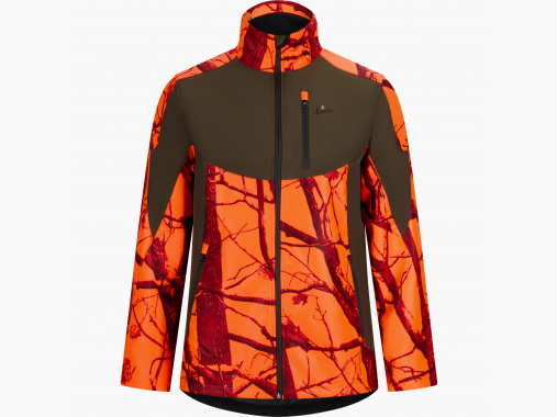 il Lago Prestige Drückjagd-Softshelljacke Keiler Pro Herren (Oliv/Orange Camouflage) | M