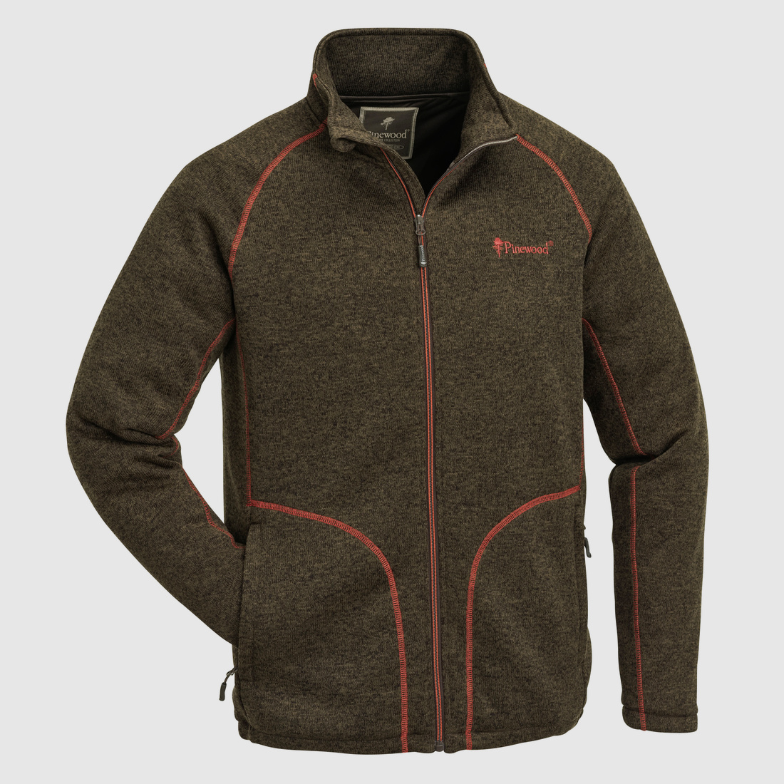 Pinewood Gabriel Strick Fleece Jacke Oliv Melange S