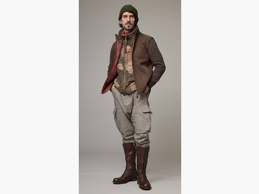 Habsburg Oswald Wende-Weste Camo/Grün