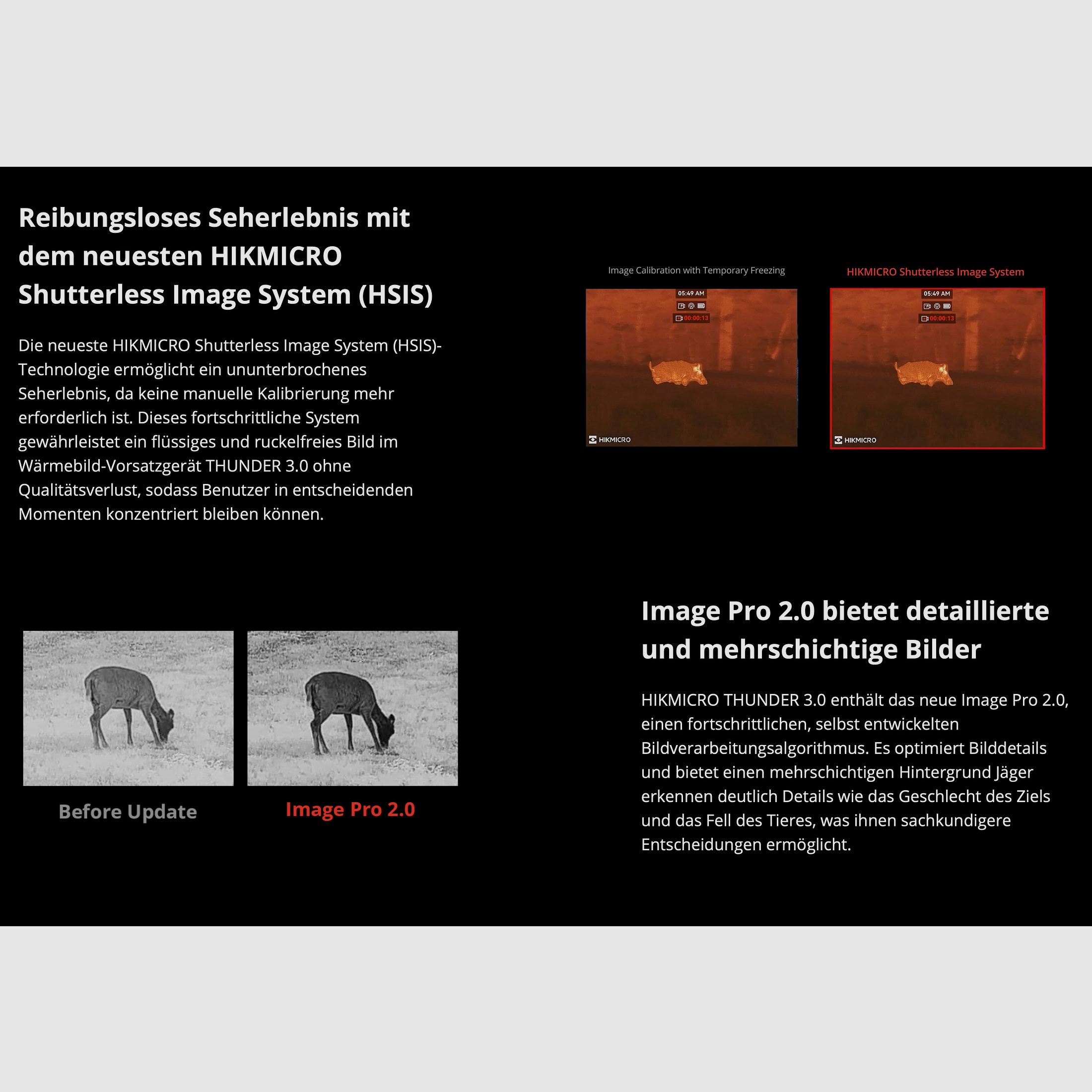 Hikmicro 50-2-128 Clip-On Thunder TQ35C 3.0 Wärmebildvorsatzgerät 640 x 512 12µm < 15 mK