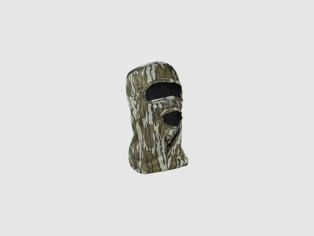 Máscara 3/4 de cara elástica con agujero para la boca camo Mossy Oak Bottomland