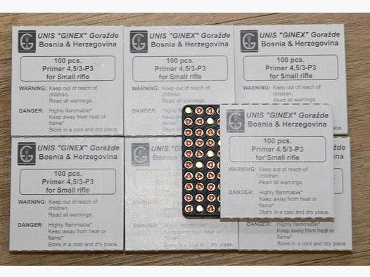 Ginex Small Rifle Zündhütchen