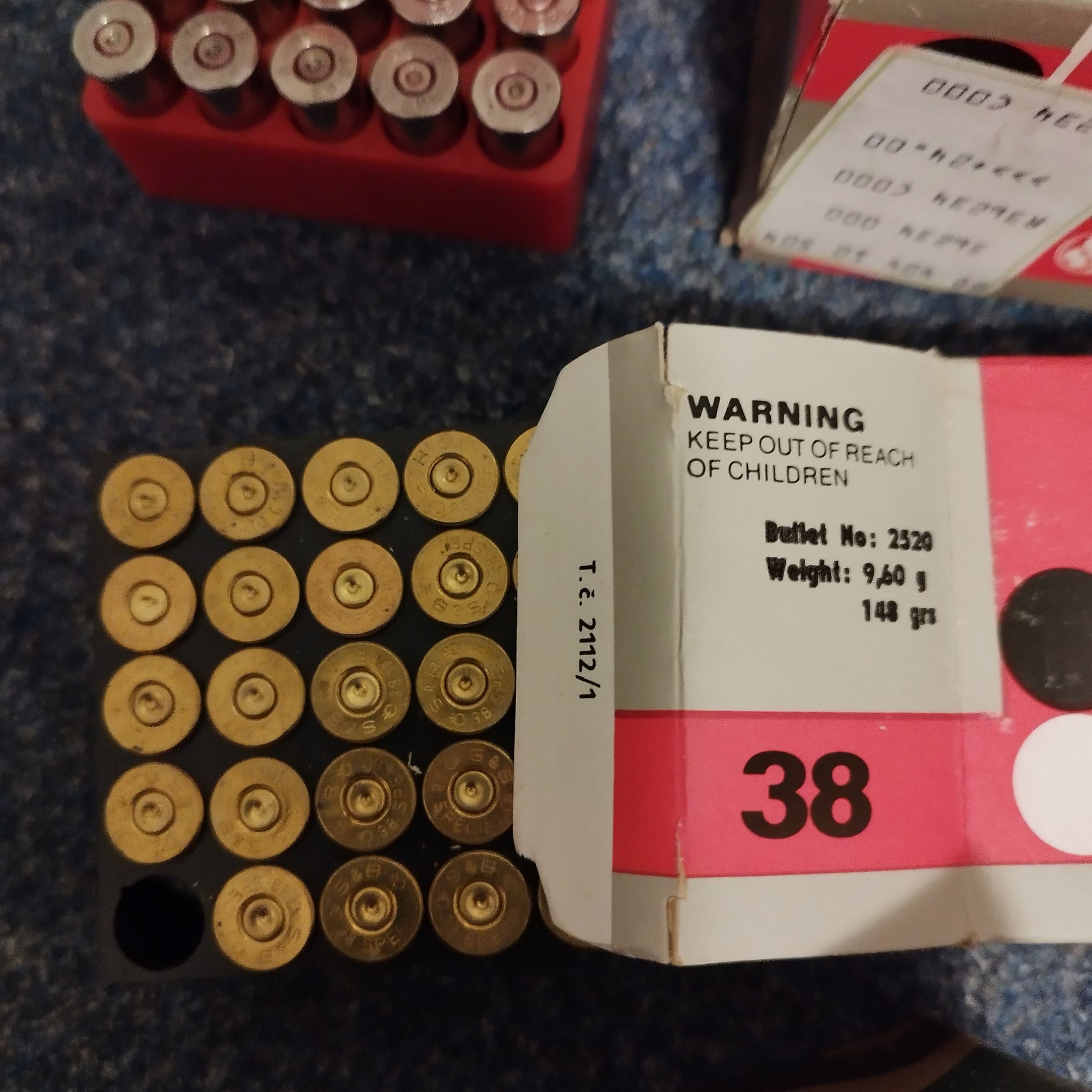 1735 pièces de douilles Cal .38 Special tirées une fois