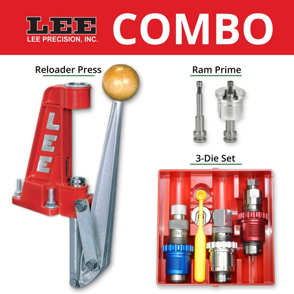 LEE Breech Lock Reloader Juego de Prensa de Recarga 9mm Luger