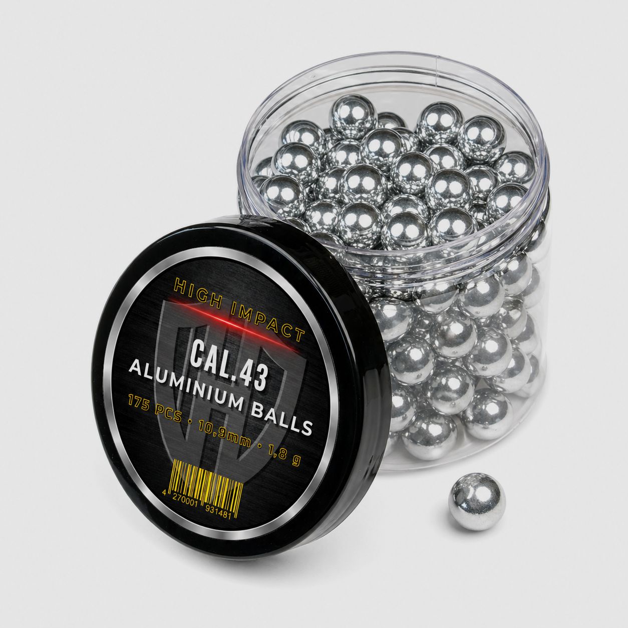 175x ALUMINIUM BALLS CAL.43 | HIGH IMPACT | PPQ | TPM1 | M&P9 | 1,8g