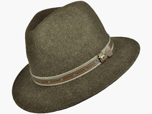 Hut mit Zierteil Jagdhund - 100 % Wolle