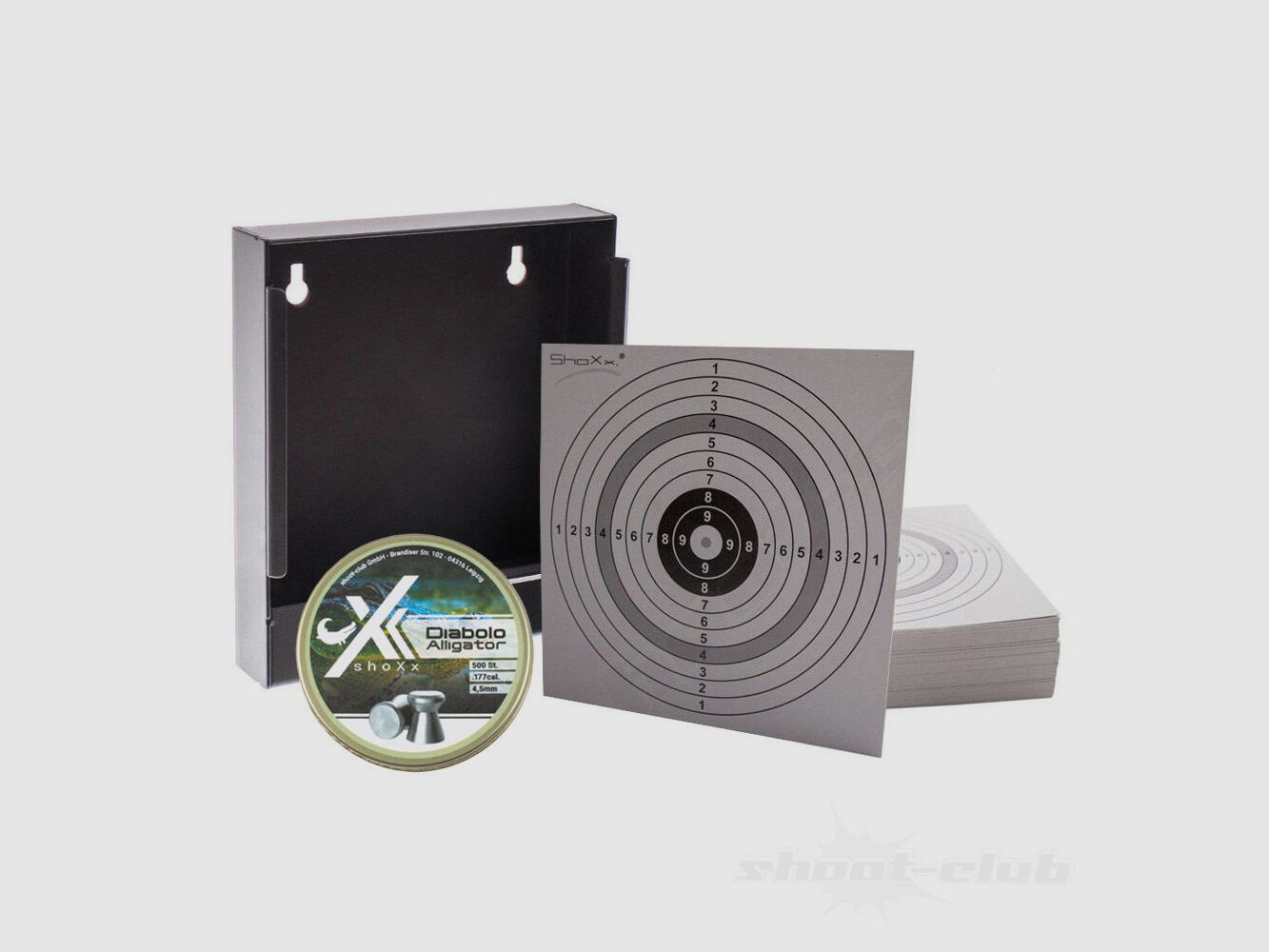 shoXx bullet trap including 100 target sheets & alligator