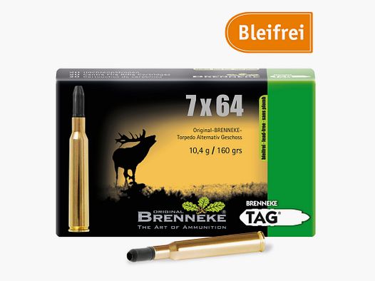 Brenneke 7x64 160GR TAG 20 patronen